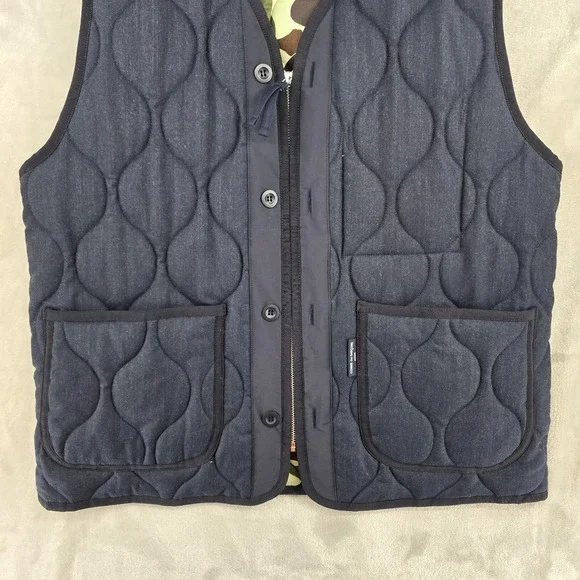Comme Des Garçons Homme Quilted Vest Mens Small Full Zuo Blue Camo Made In Japan
